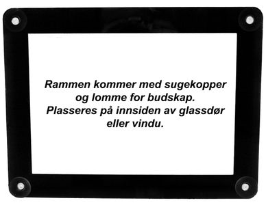 Dørskilt A3 svart