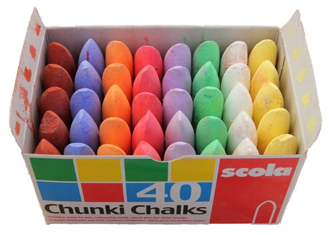 Hovedbilde Assorterte farger kritt 40 stk