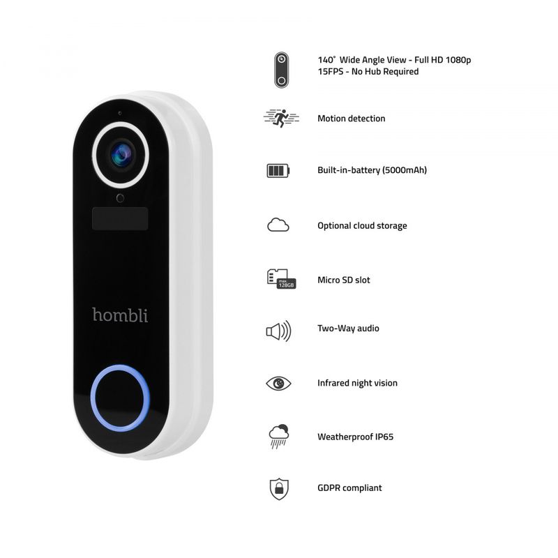 Smart Doorbell 2, White