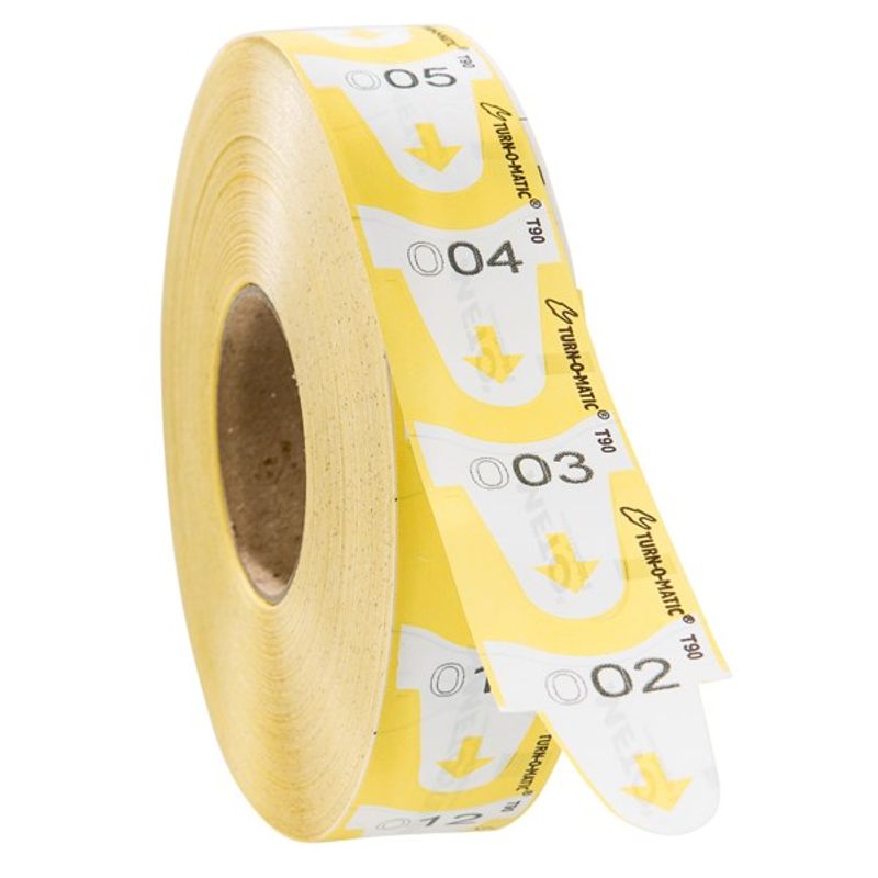 Købillett T90 gul 32mm 6 ruller