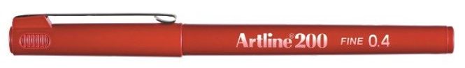 Hovedbilde Tusj 0.4mm fine rød Artline 200 12 stk.