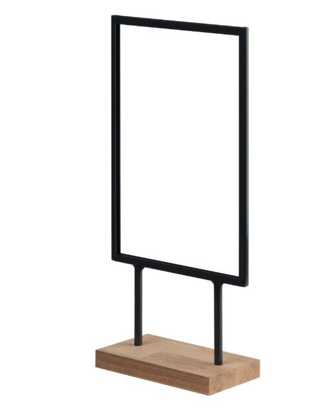 Plakatholder A4 stål / eik