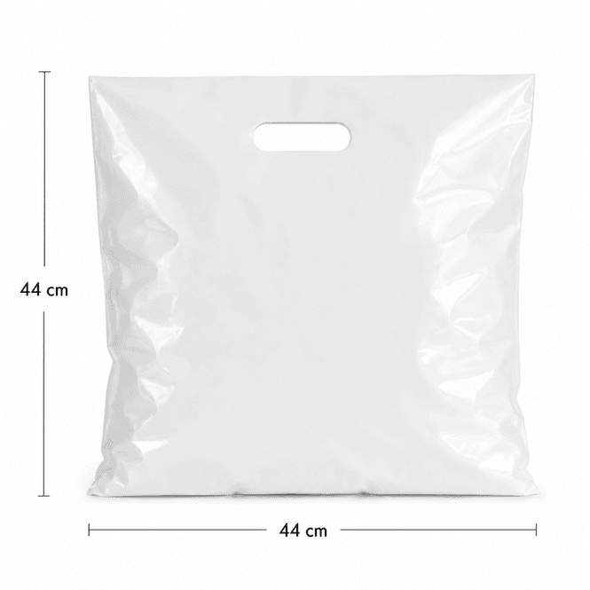 Hovedbilde Plastpose hvit 44x44+8cm 500 stk