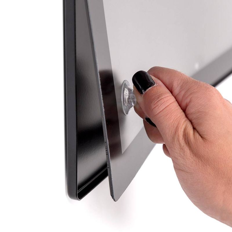 Magnetisk plakatramme Slim A4 sort
