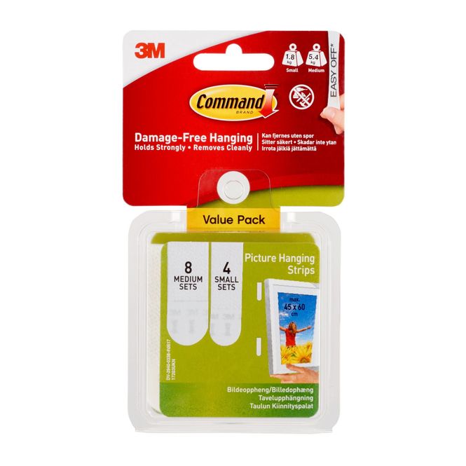 Hovedbilde Command strips til bildeoppheng Value Pack, hvit, ...