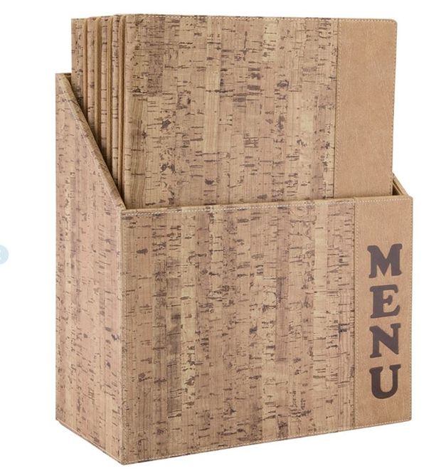 Hovedbilde Menymappe Kork A4 10 stk. i boks