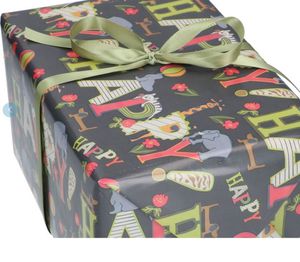 Hovedbilde Gavepapir Happy Antracit