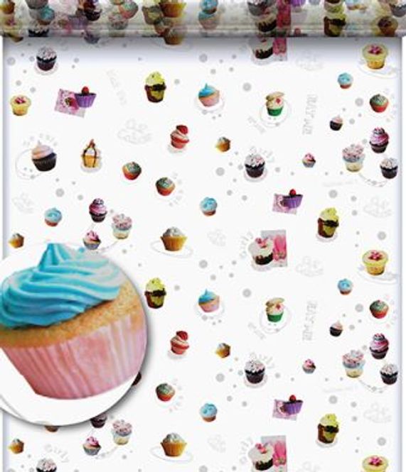 Hovedbilde Cellofan på rull Cupcake 70cm x120m