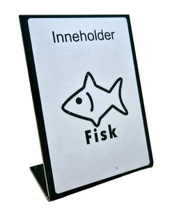 Hovedbilde Skilt A7 (74x105mm) med allergenmerking 5 stk.