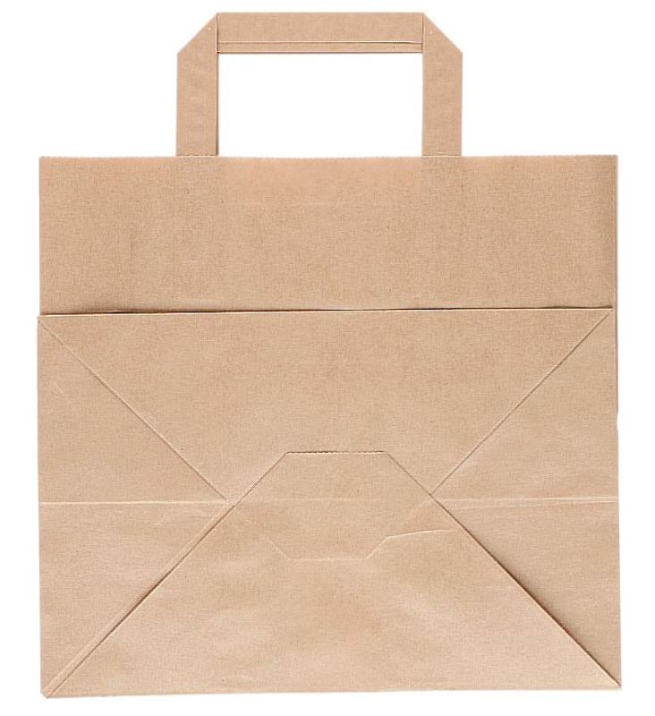 Papirpose brun 26x17x24cm 200 stk.