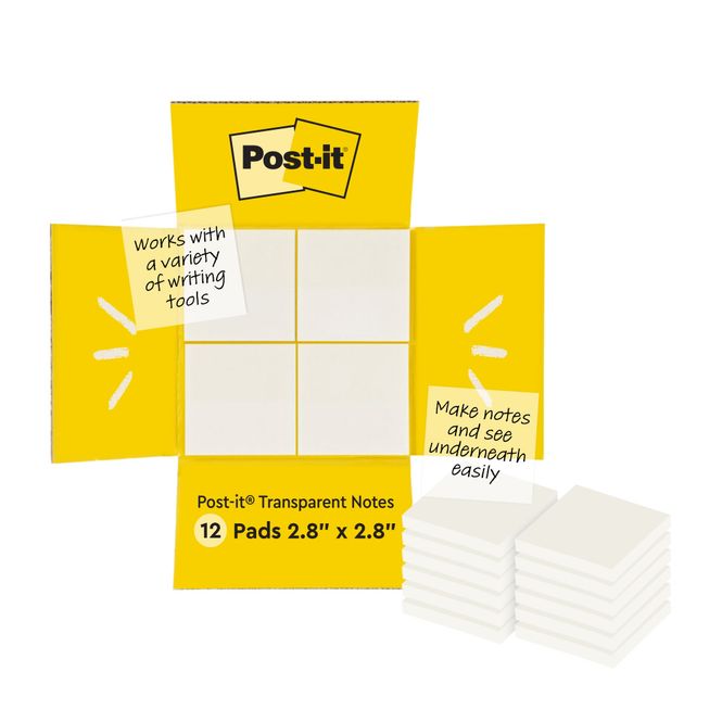 Hovedbilde Post-it Notes tranparent 73x73mm  6 stk.