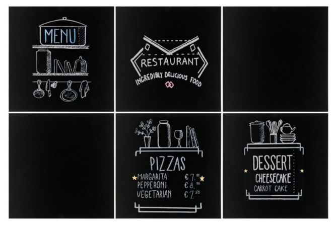 Hovedbilde Black board 40x40cm 6 stk.