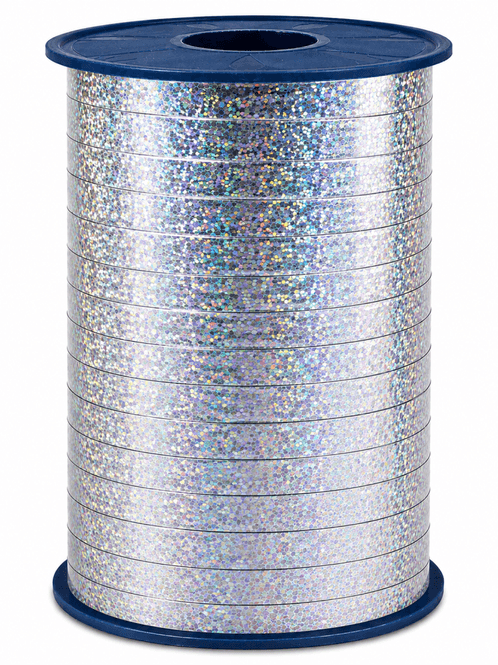 Hovedbilde Gavebånd Holografisk Sølv 10mm x 200 meter