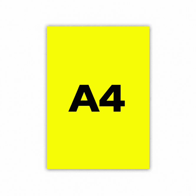 Hovedbilde Tekstkartong gul flouriserende A4 10 stk
