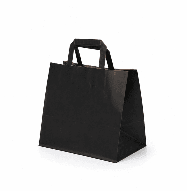 Hovedbilde Papirpose 26x17x24cm sort 200 stk.
