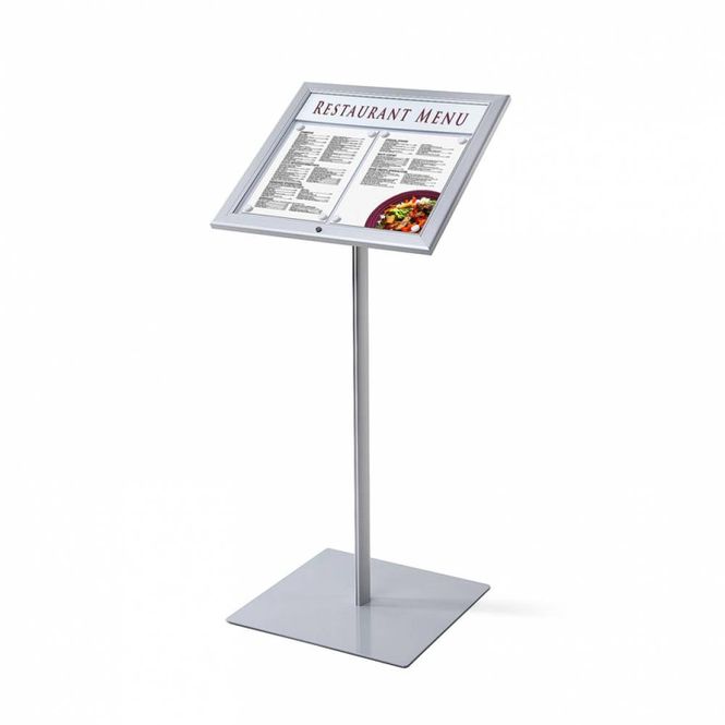 Hovedbilde Menystativ 2xA4 med logoplate og LED 