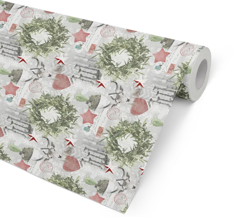 Gavepapir Candlelight  57cm x 154m 80g FSC