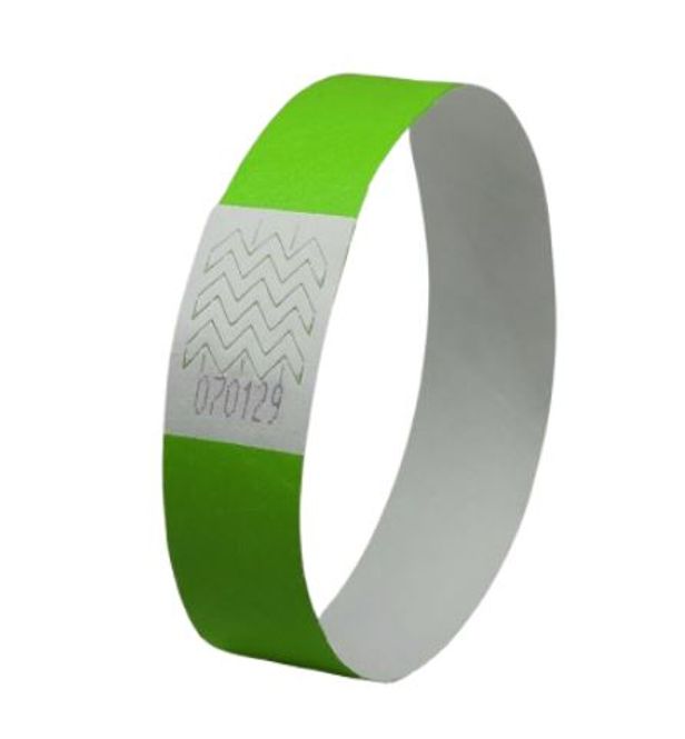 Hovedbilde Festivalarmbånd grønn Tyvek 500 stk.