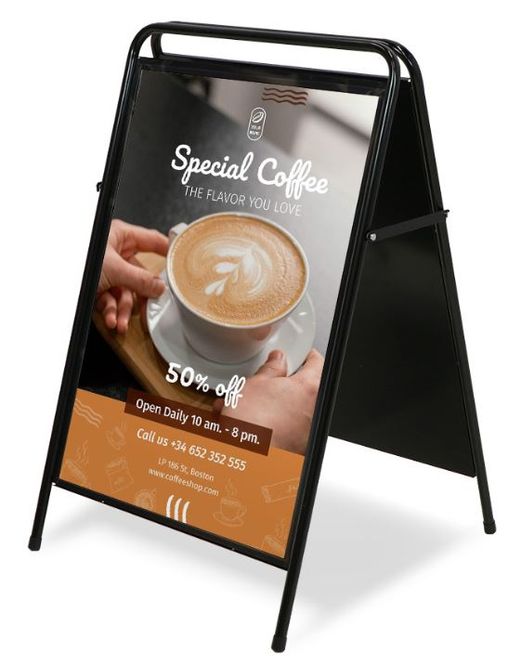 Hovedbilde Gatebukk expo sign 70x100 cm sort