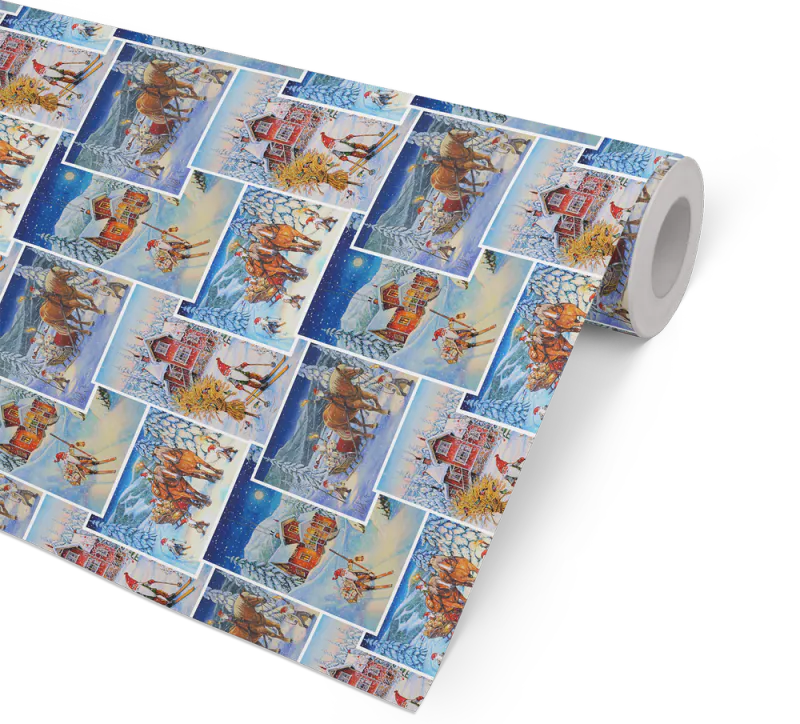 Gavepapir Nisse 57cm x 154m 80g FSC
