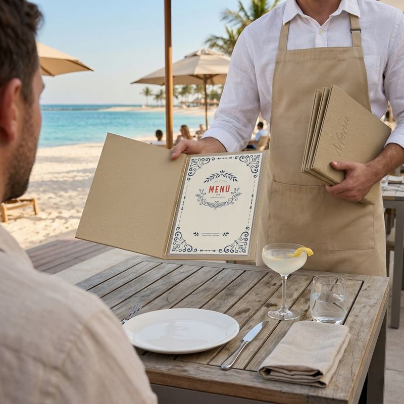 Spisekart A4 signatur sand 10 stk.