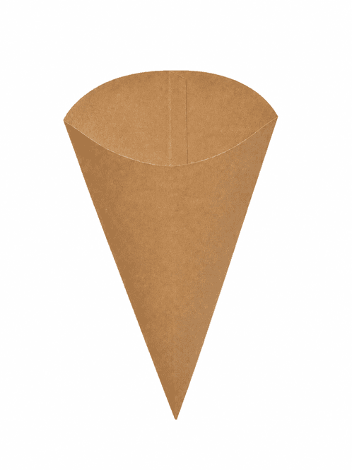 Hovedbilde Spisspose i kraftpapir – kjegle Ø15 × 35 ...