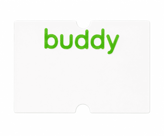 Hovedbilde Motex etikett Buddy 21x12mm