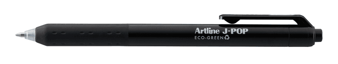 Hovedbilde Gel Pen 0,7mm J-POP ECO-GREEN sort Artline 12stk.