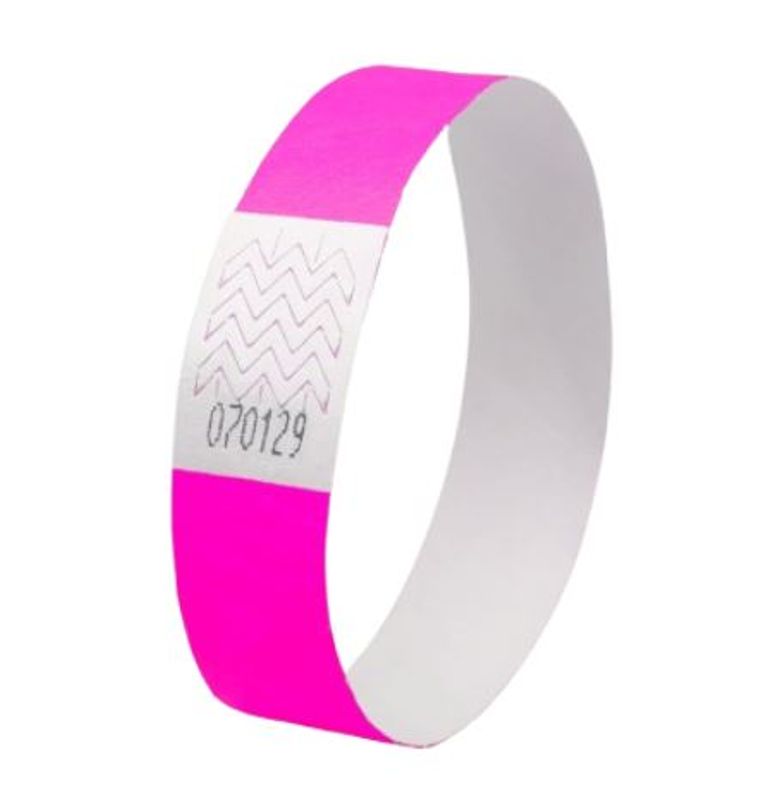 Festivalarmbånd rosa Tyvek 500 stk.