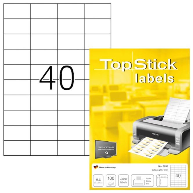 Hovedbilde Etiketter 52,5 x 29,7 mm – 4000 stk.