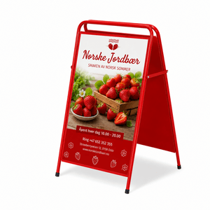 Gatebukk expo sign 50x70 cm rød